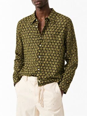 LOEWE x Paula’s Ibiza 2020 Smiley Print Men’s Shirt Size 39 Rare